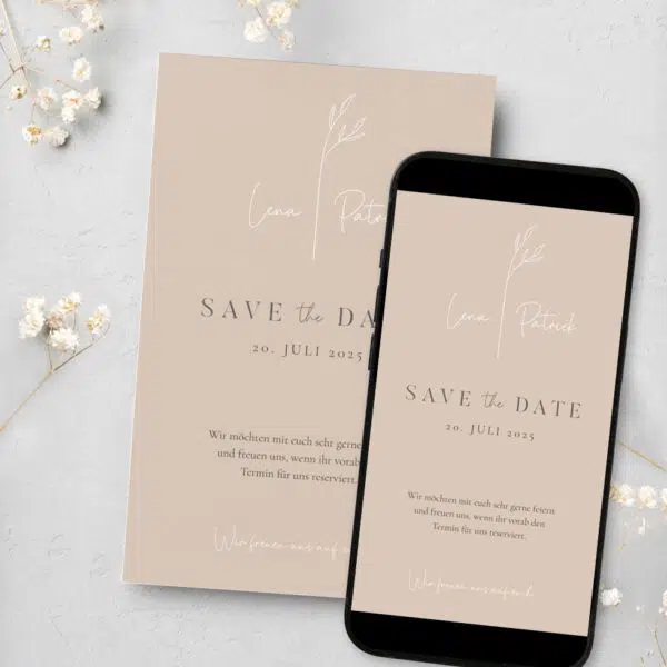 Save the Date modern Boho