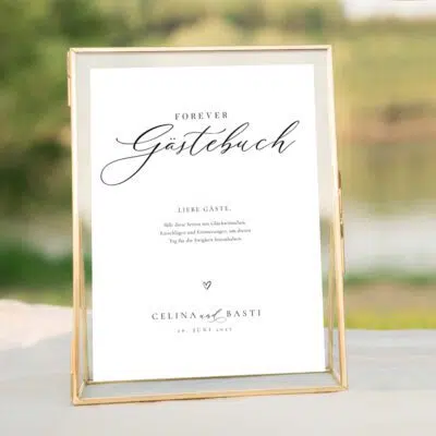 Gästebuch Schild Hochzeit elegant