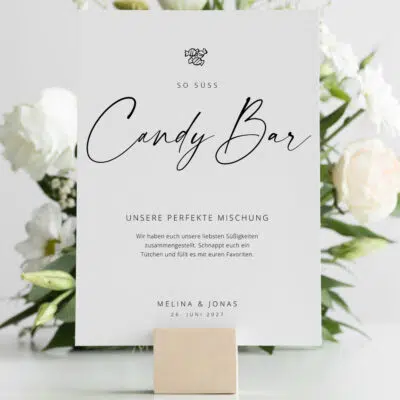 Candy Bar Schild Hochzeit modern