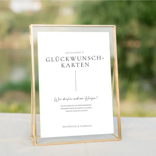 Geschenketisch Schild Hochzeit