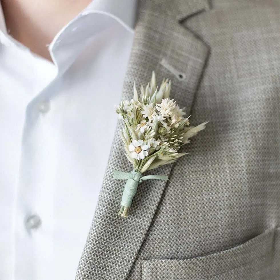 Anstecker Hochzeit Trockenblumen