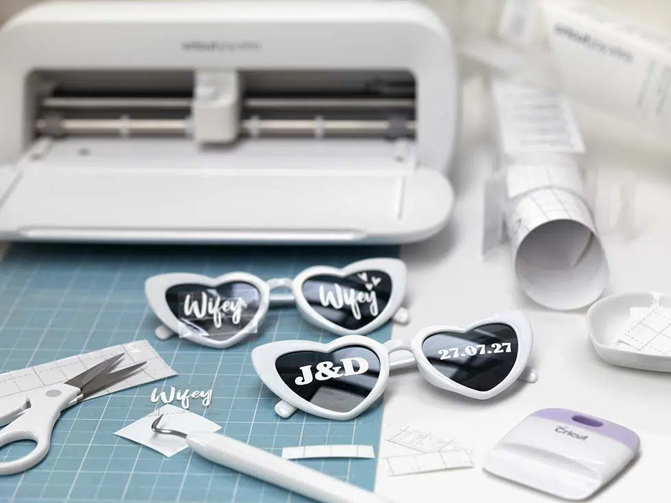 Plotter Hochzeit Sonnenbrille Sticker