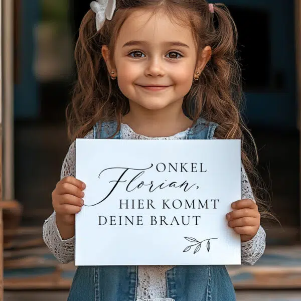 Braut Einzug Schild Hochzeit Kalligraphie