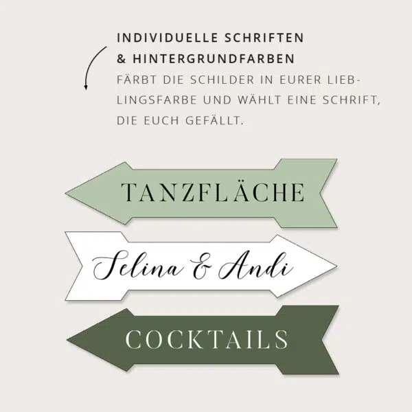 Wegweiser Hochzeit individuell